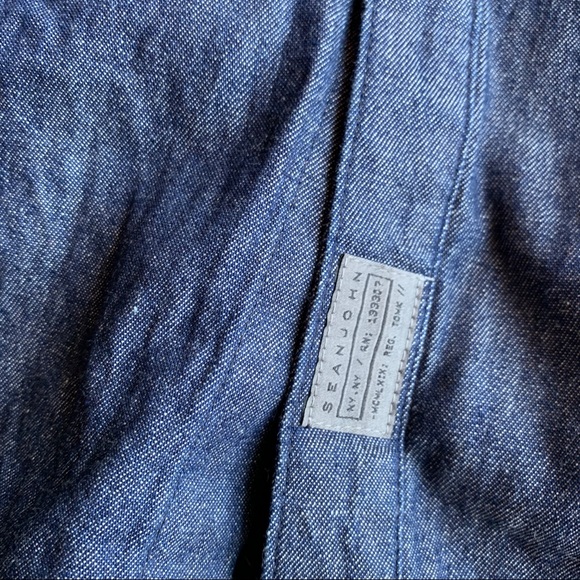 SEAN JOHN Denim Short Sleeve Button Down Shirt 100% Cotton Size 3XL EUC - Picture 2 of 5